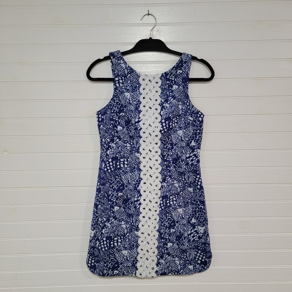 Lilly Pulitzer for Target Navy and White Lace-Trim Mini Dress